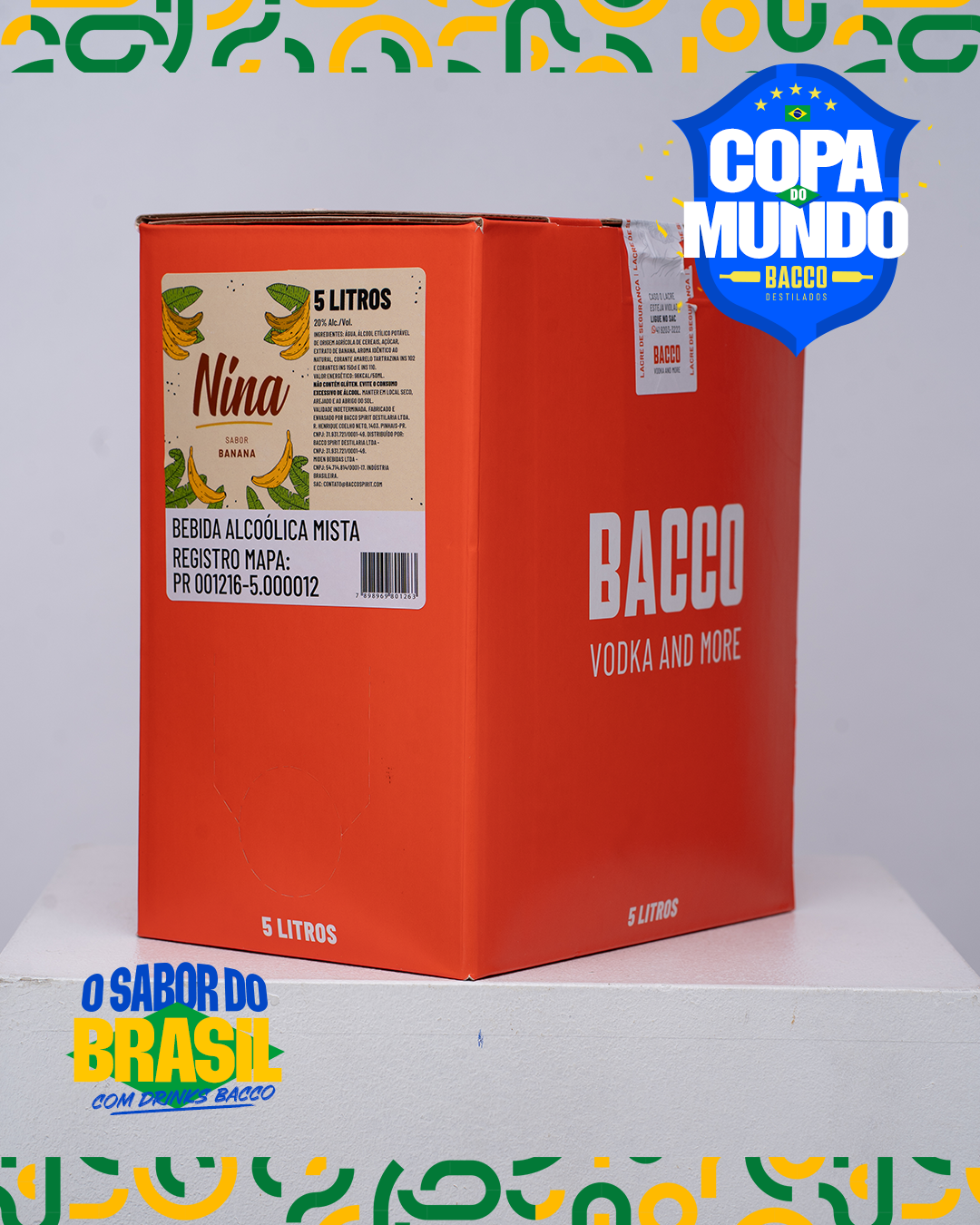 BAG IN BOX 5L DE LICOR DE BANANA BACCO NINA