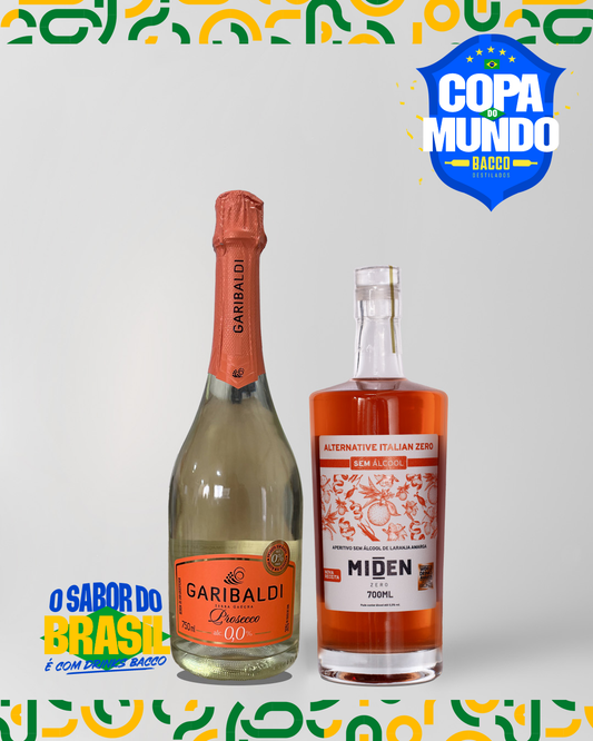 MIDEN ALTERNATIVE ITALIAN ZERO 700ML + ESPUMANTE PROSSECO GARIBALDI 0,0%
