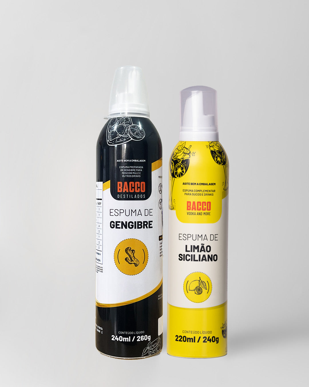 Espumas Gengibre e Limão Siciliano