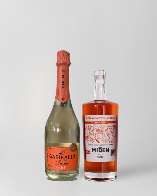 MIDEN ALTERNATIVE ITALIAN ZERO 700ML + ESPUMANTE PROSSECO GARIBALDI 0,0%